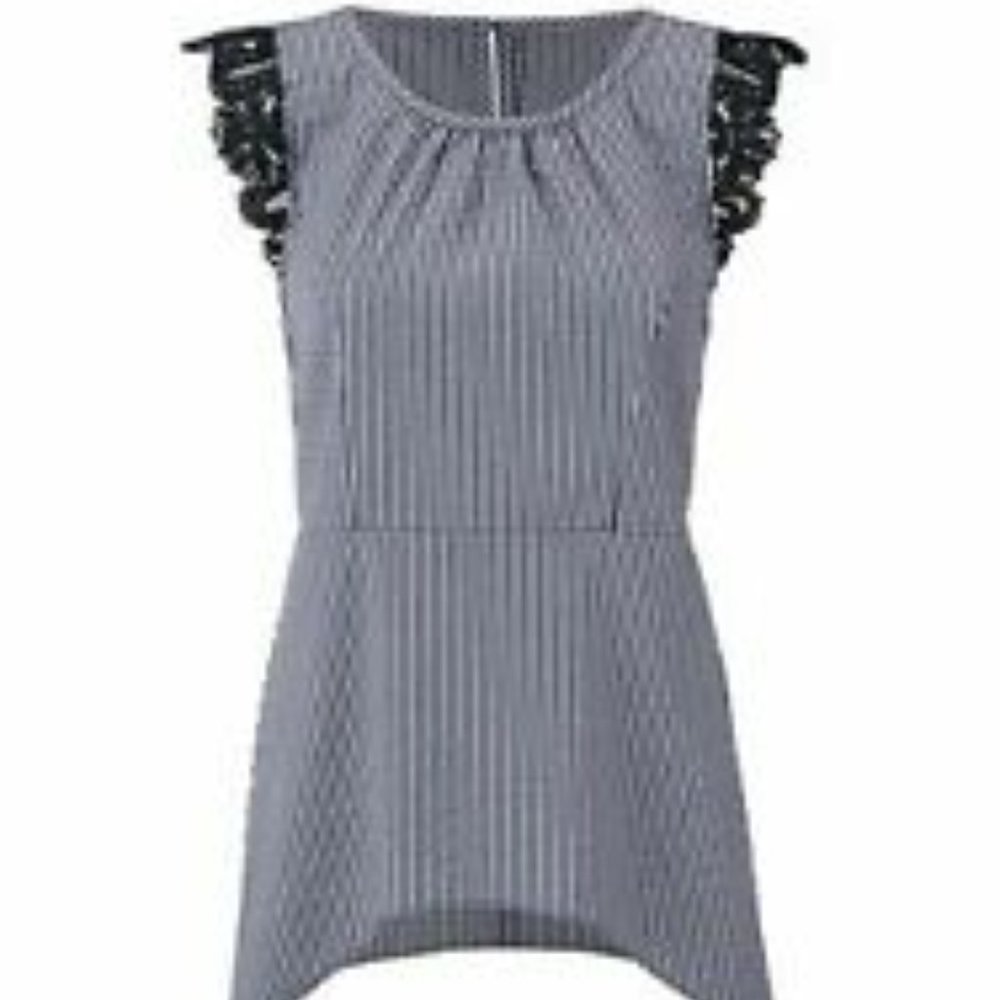 Cabi Lace Flutter Top